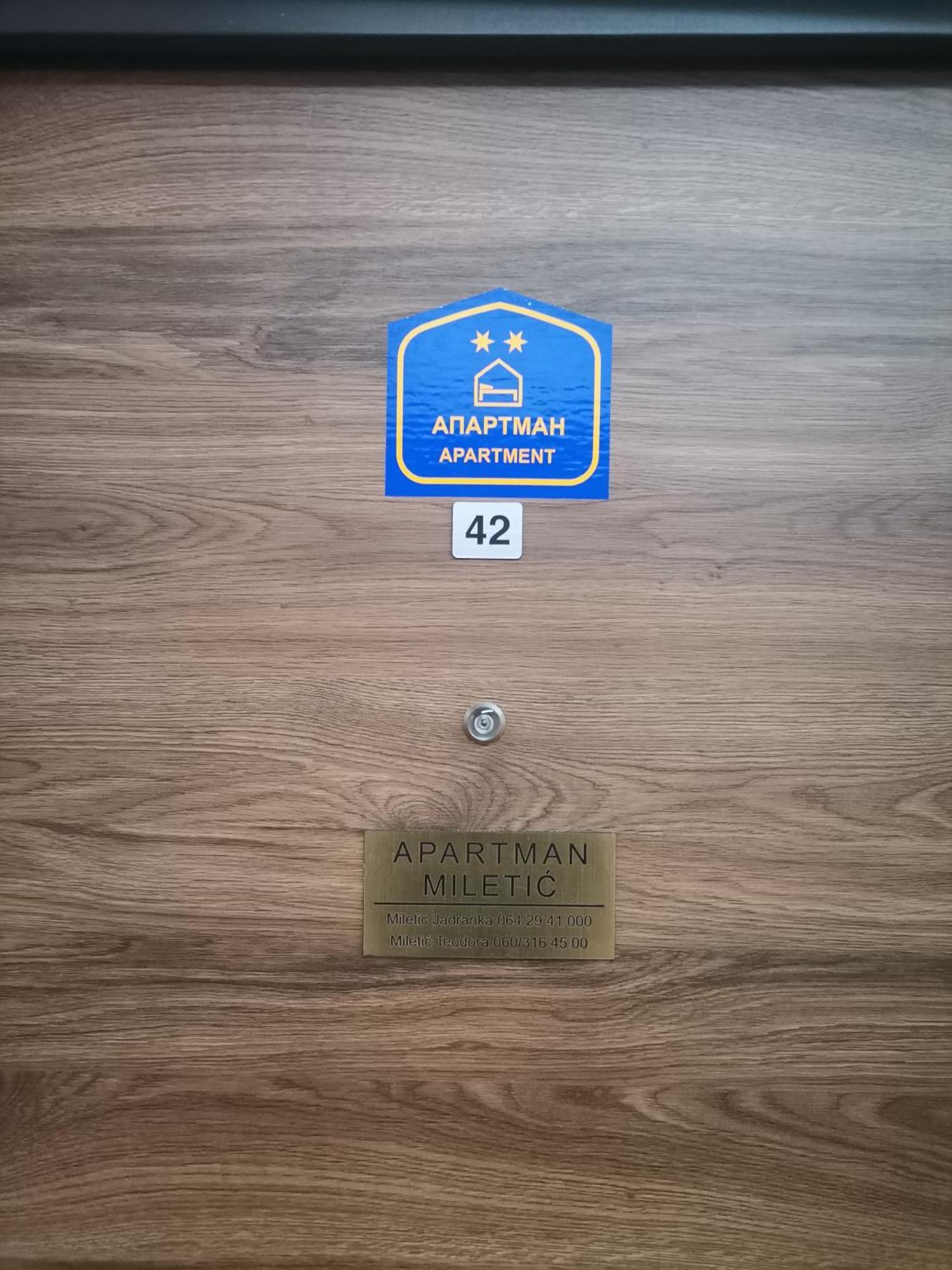 Apartman Miletic Ostrovo Buitenkant foto